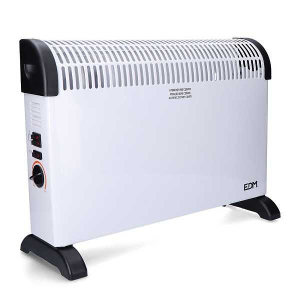 Convector de Aire Modelo Turbo 2000 W, 62,5 x 14 x 49 cm EDM