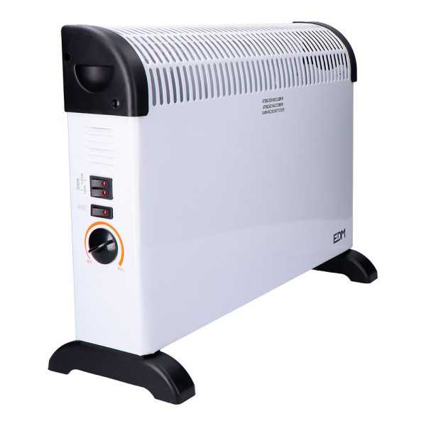 Convector de Aire Modelo Turbo 2000 W, 62,5 x 14 x 49 cm EDM