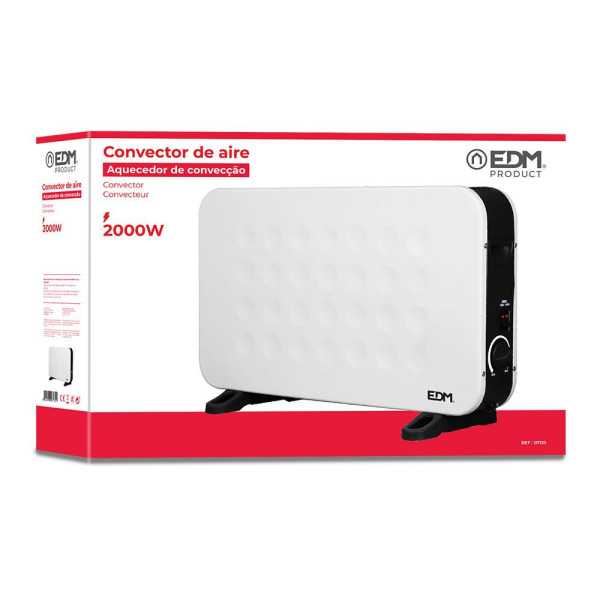 Convector de Aire Modelo Standard 2000 W, 61,8 x 10,5 x 39 cm EDM