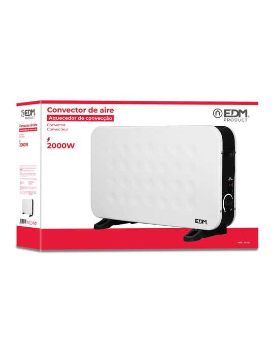 Convector de Aire Modelo Standard 2000 W, 61,8 x 10,5 x 39 cm EDM