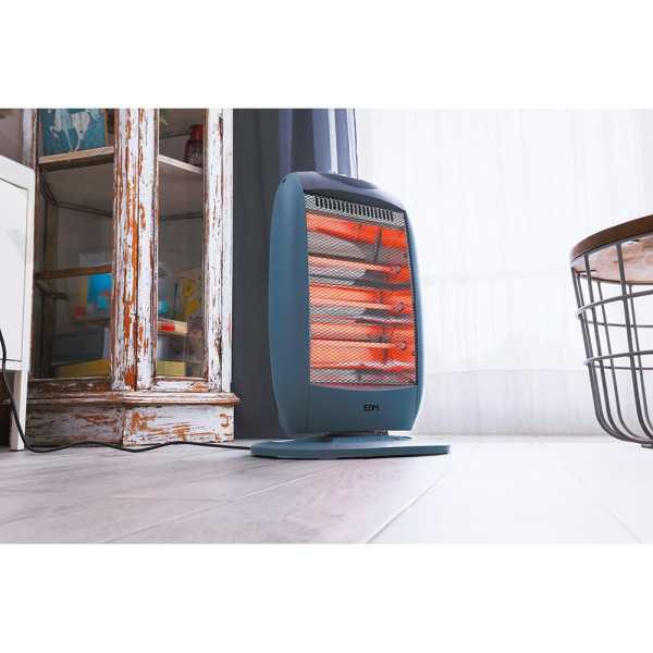 Estufa de Cuarzo Oscilante 400 / 800 / 1200 W Anti-Vuelco, 30 x 40 x 53 cm EDM