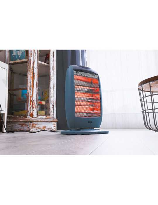 Estufa de Cuarzo Oscilante 400 / 800 / 1200 W Anti-Vuelco, 30 x 40 x 53 cm EDM