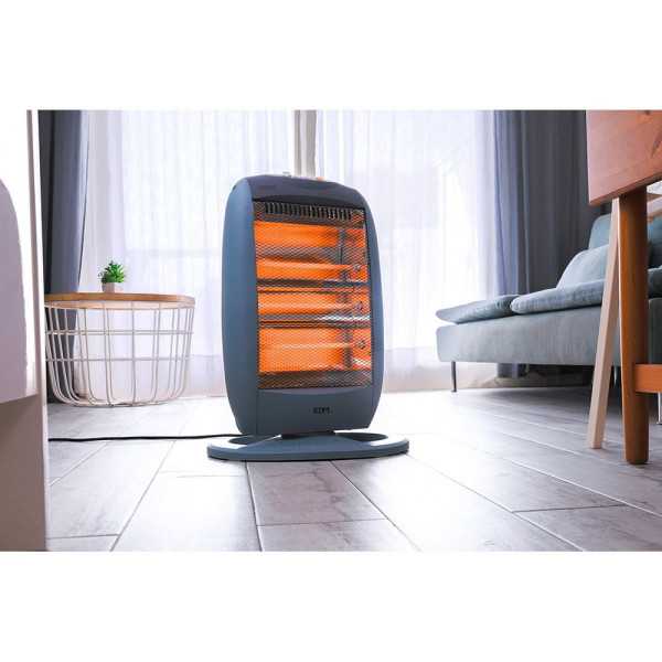 Estufa de Cuarzo Oscilante 400 / 800 / 1200 W Anti-Vuelco, 30 x 40 x 53 cm EDM