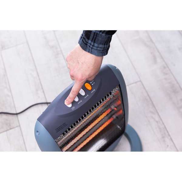 Estufa de Cuarzo Oscilante 400 / 800 / 1200 W Anti-Vuelco, 30 x 40 x 53 cm EDM