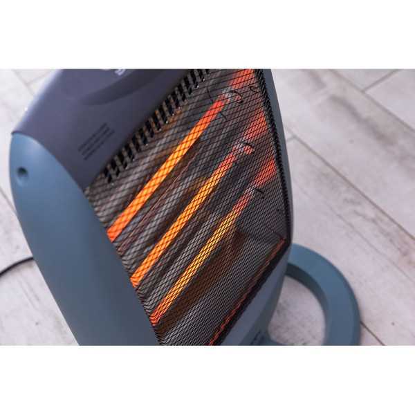 Estufa de Cuarzo Oscilante 400 / 800 / 1200 W Anti-Vuelco, 30 x 40 x 53 cm EDM