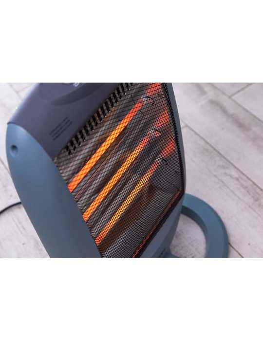 Estufa de Cuarzo Oscilante 400 / 800 / 1200 W Anti-Vuelco, 30 x 40 x 53 cm EDM