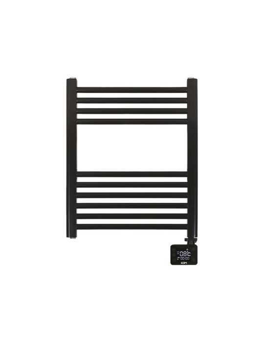 Radiador / Toallero Eléctrico 400 W con Temporizador Negro, 50 x 5,3 x 70 cm EDM