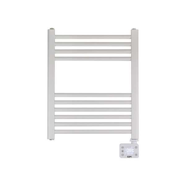 Radiador / Toallero Eléctrico 400 W con Temporizador Blanco, 50 x 5,3 x 70 cm EDM