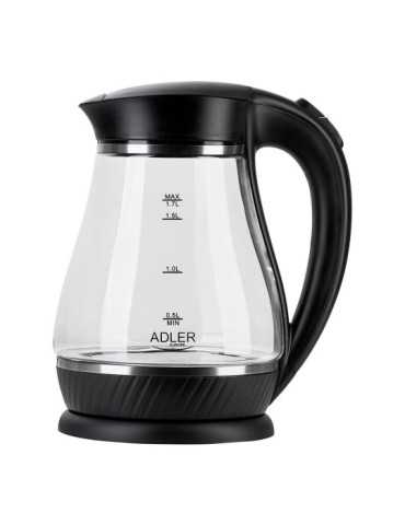 Hervidor de Agua de Cristal Ad 1274, 2200W, 1,7 l ADLER