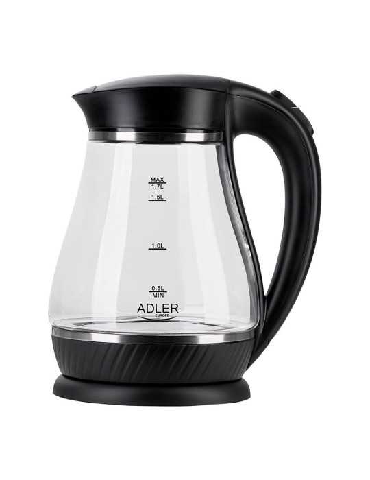Hervidor de Agua de Cristal Ad 1274, 2200W, 1,7 l ADLER