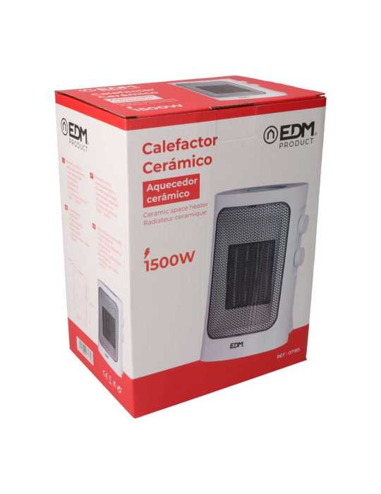 Calefactor Vertical 1000 - 1500 W Blanco, 19 x 14 x 25,5 cm EDM