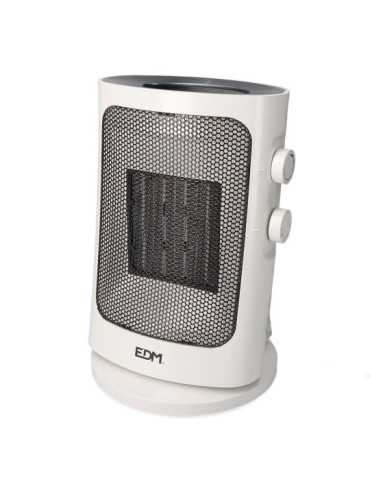 Calefactor Vertical 1000 - 1500 W Blanco, Oscilante, 19 x 14 x 25,5 cm EDM