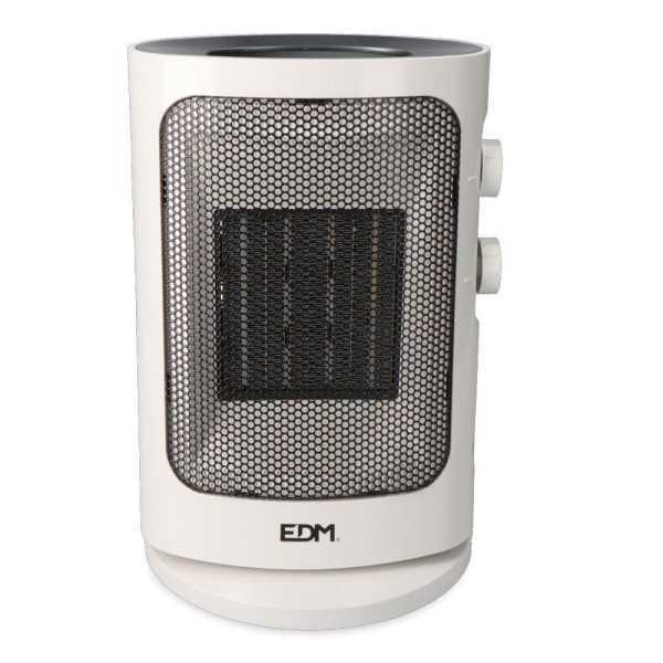 Calefactor Vertical 1000 - 1500 W Blanco, Oscilante, 19 x 14 x 25,5 cm EDM