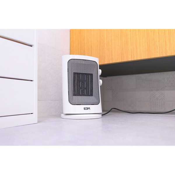 Calefactor Vertical 1000 - 1500 W Blanco, Oscilante, 19 x 14 x 25,5 cm EDM