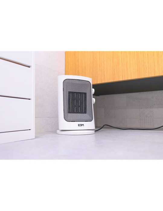 Calefactor Vertical 1000 - 1500 W Blanco, Oscilante, 19 x 14 x 25,5 cm EDM