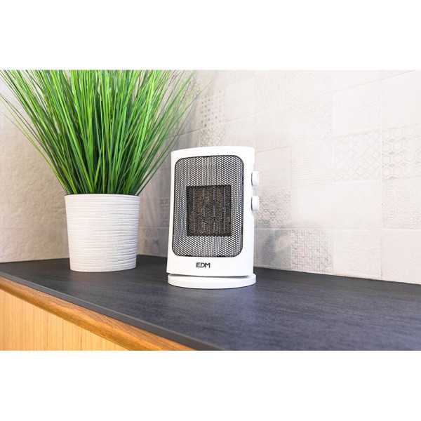 Calefactor Vertical 1000 - 1500 W Blanco, Oscilante, 19 x 14 x 25,5 cm EDM