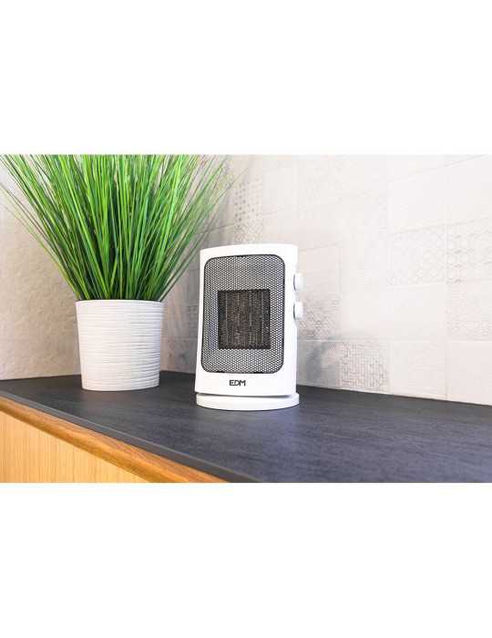 Calefactor Vertical 1000 - 1500 W Blanco, Oscilante, 19 x 14 x 25,5 cm EDM