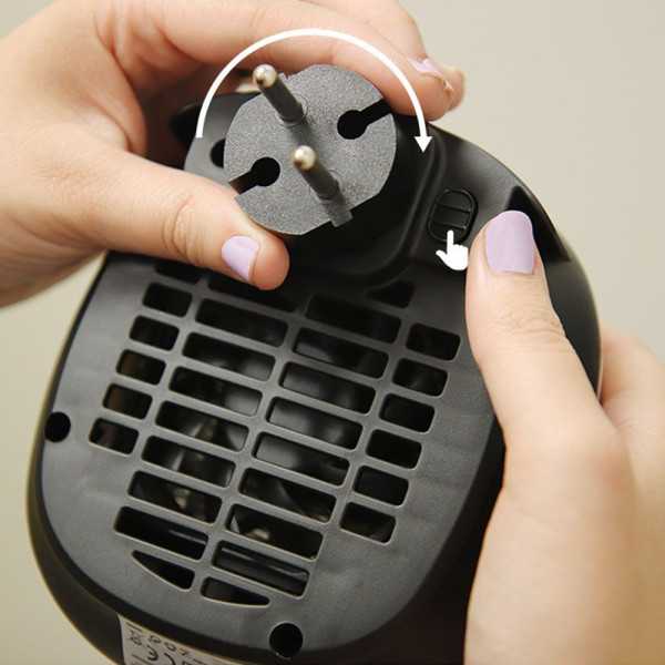 Mini Calefactor Cerámico de Enchufe 700 W, 12,4 x 13,5 x 10,8 cm EDM