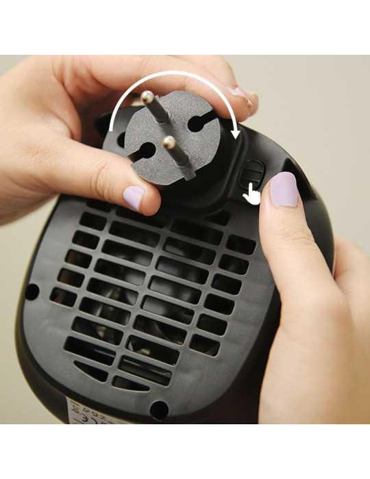 Mini Calefactor Cerámico de Enchufe 700 W, 12,4 x 13,5 x 10,8 cm EDM