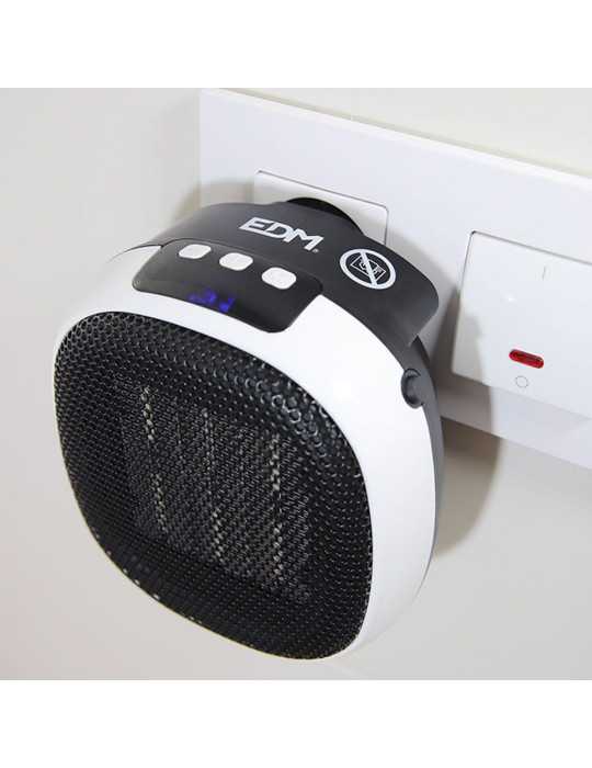 Mini Calefactor Cerámico de Enchufe 700 W, 12,4 x 13,5 x 10,8 cm EDM