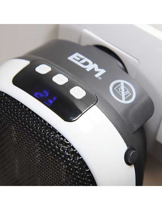 Mini Calefactor Cerámico de Enchufe 700 W, 12,4 x 13,5 x 10,8 cm EDM