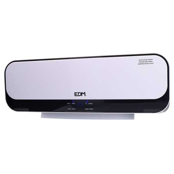 Calefactor Split Cerámico 1000 - 2000 W, con Mando Distancia 55,7 x 14,4 x 18,5 cm EDM
