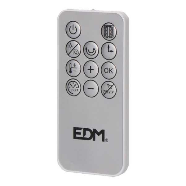 Calefactor Split Cerámico 1000 - 2000 W, con Mando Distancia 55,7 x 14,4 x 18,5 cm EDM