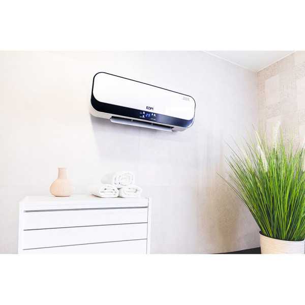 Calefactor Split Cerámico 1000 - 2000 W, con Mando Distancia 55,7 x 14,4 x 18,5 cm EDM