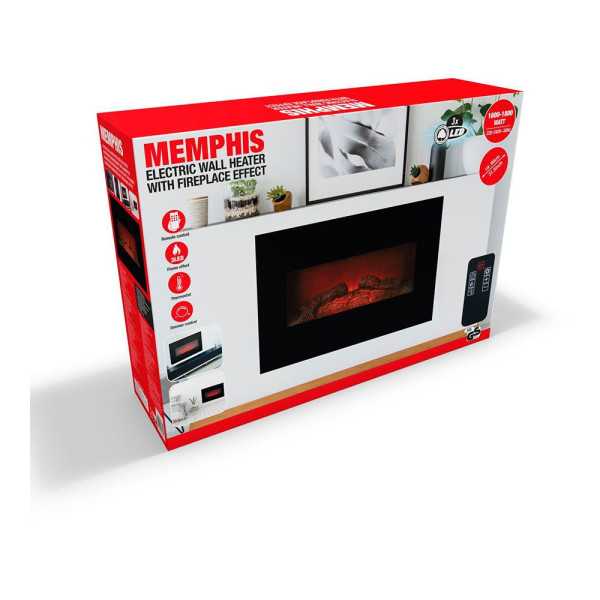 Estufa/Chimenea de LED Modelo Memphis 1800 W, 66 x 13 x 46 cm CLASSIC FIRE