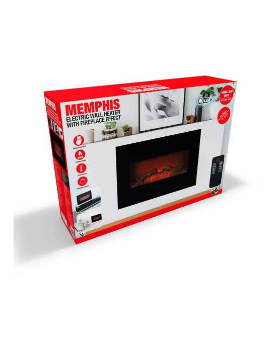Estufa/Chimenea de LED Modelo Memphis 1800 W, 66 x 13 x 46 cm CLASSIC FIRE