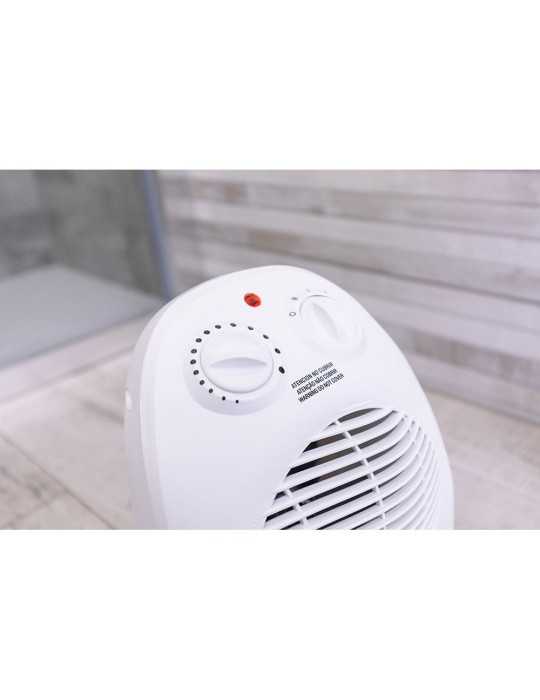Calefactor Compacto Oscilante 1000 - 2000 W Blanco, 22 x 18,5 x 30,5 cm EDM