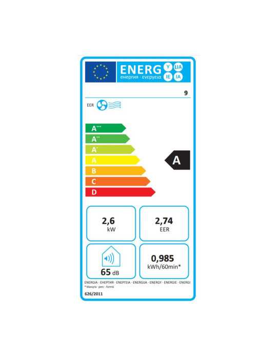 Aire Acondicionado Portátil 3 en 1 Solo Frío 9000 BTU/h, 2600 W MYCU