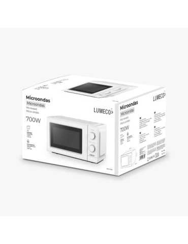 Microondas 700 W Blanco 20 l 5 Funciones ( 4 Niveles + Descongelación) LUMECO 2