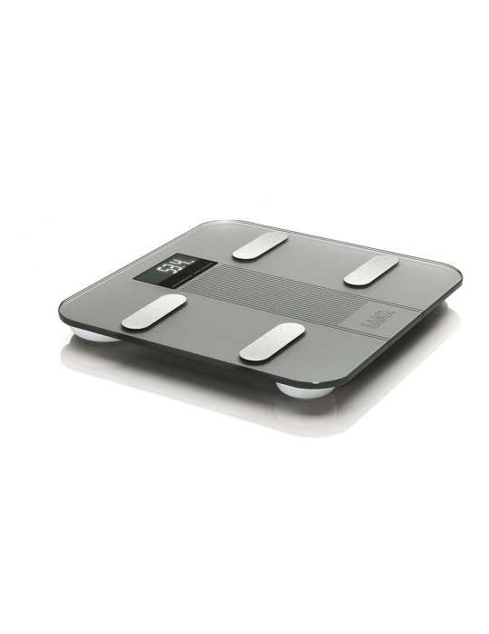 Bascula de Baño Smart Bluetooth con Cálculo de la Composición Corporal, Color Plateado, 180 kg LAICA