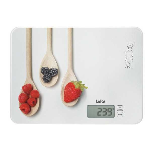 Báscula Electronica de Cocina, Máximo 20 kg. Diseño Cucharas LAICA