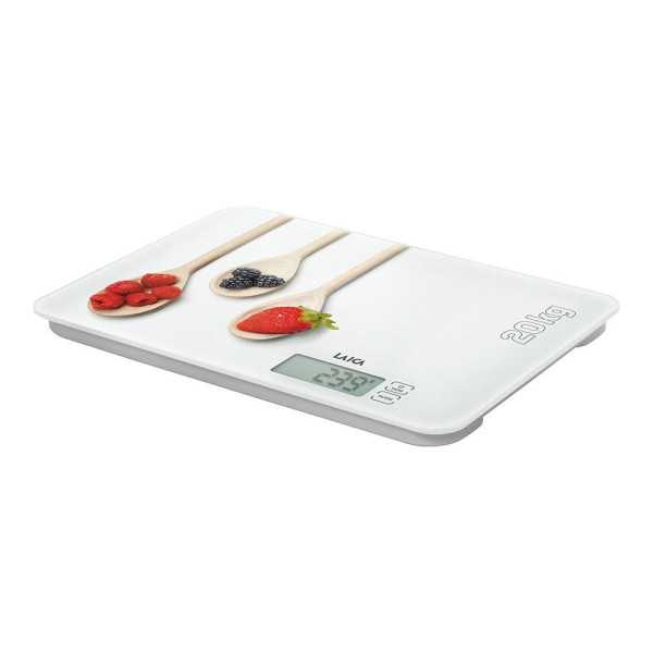 Báscula Electronica de Cocina, Máximo 20 kg. Diseño Cucharas LAICA