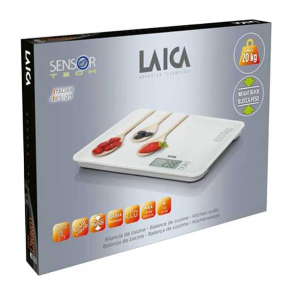 Báscula Electronica de Cocina, Máximo 20 kg. Diseño Cucharas LAICA
