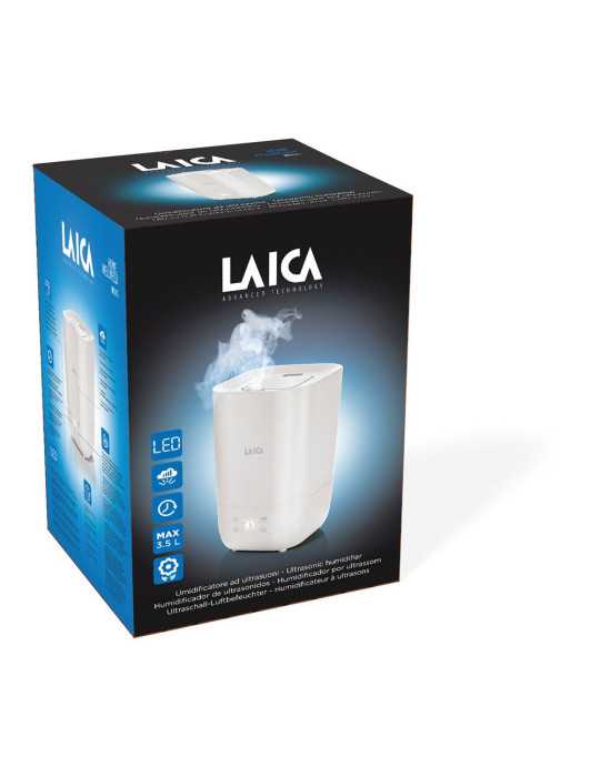 Humidificador A Ultrasonidos y Difusor de Esencias Silencioso 23 W LAICA