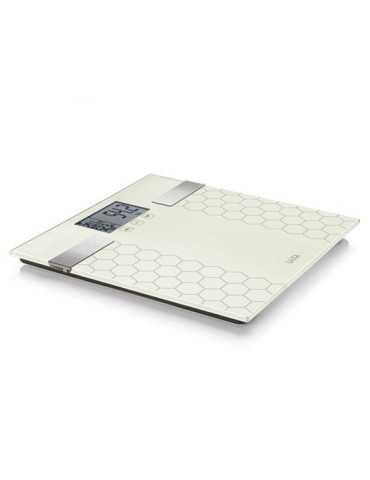 Bascula de Baño Digital con Calculo de la Composición Corporal Color Blanco, Máximo 180 kg LAICA