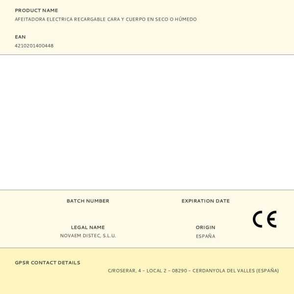 Afeitadora Electrica Recargable Cara y Cuerpo en Seco o Húmedo BRAUN