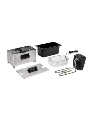 Freidora de Acero Inoxidable 3 l 2000 W JATA HOGAR 2