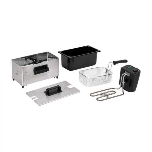 Freidora de Acero Inoxidable 3 l 2000 W JATA HOGAR