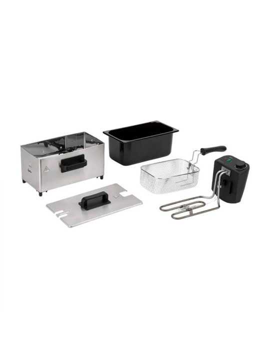 Freidora de Acero Inoxidable 3 l 2000 W JATA HOGAR