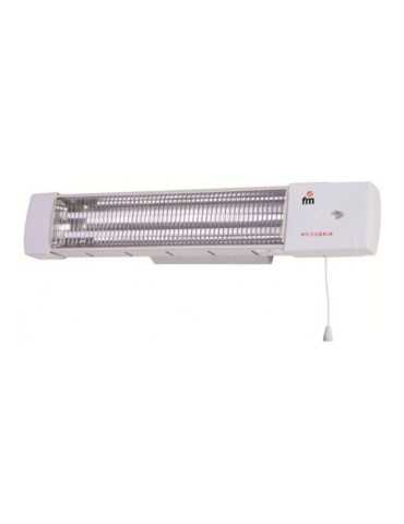 Estufa de Cuarzo 1502-C, para Colgar, 2 Barras, 1200 W, Blanco, 57 x 10 x 11 cm FM CALEFACCIÓN