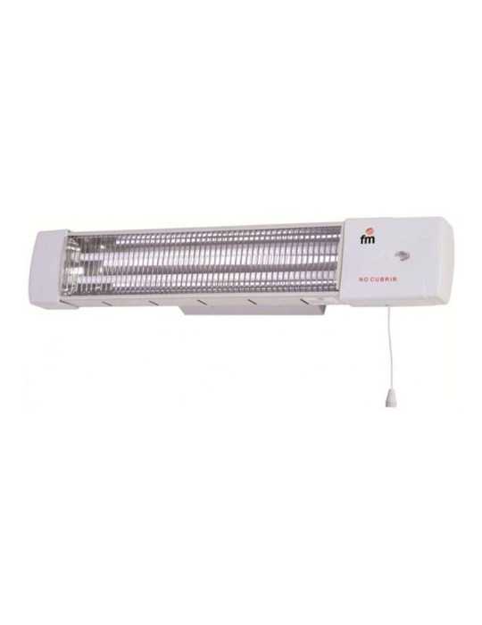 Estufa de Cuarzo 1502-C, para Colgar, 2 Barras, 1200 W, Blanco, 57 x 10 x 11 cm FM CALEFACCIÓN