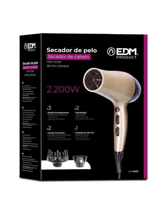Secador de Pelo con Difusor 1800 - 2200 W EDM