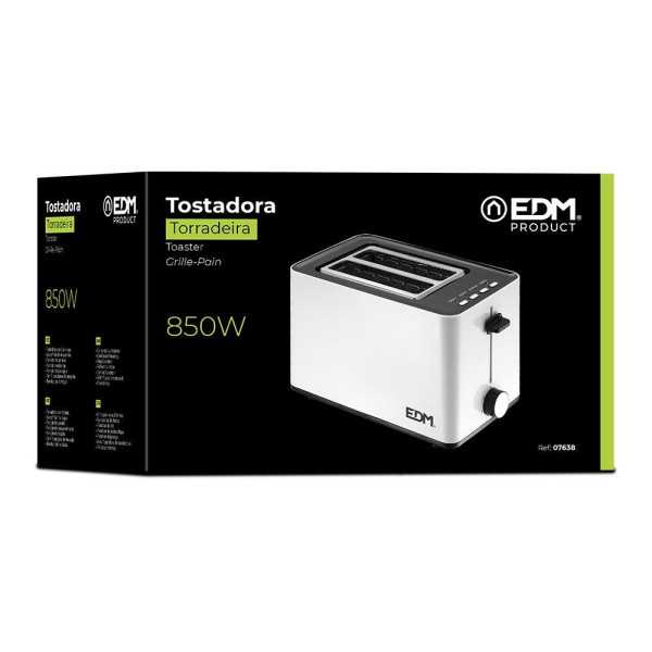 Tostadora Doble Ranura White Design 850 W, 252x162x195mm EDM