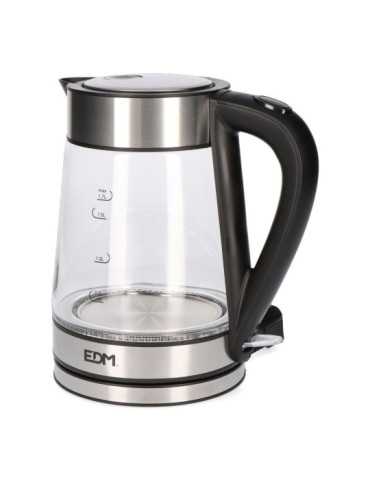 Hervidor de Agua de Cristal + Acero Inoxidable 1850 - 2200 W 1,7 l EDM 2