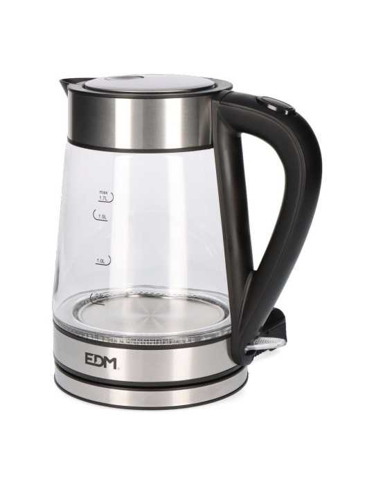 Hervidor de Agua de Cristal + Acero Inoxidable 1850 - 2200 W 1,7 l EDM