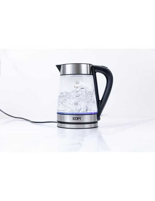 Hervidor de Agua de Cristal + Acero Inoxidable 1850 - 2200 W 1,7 l EDM
